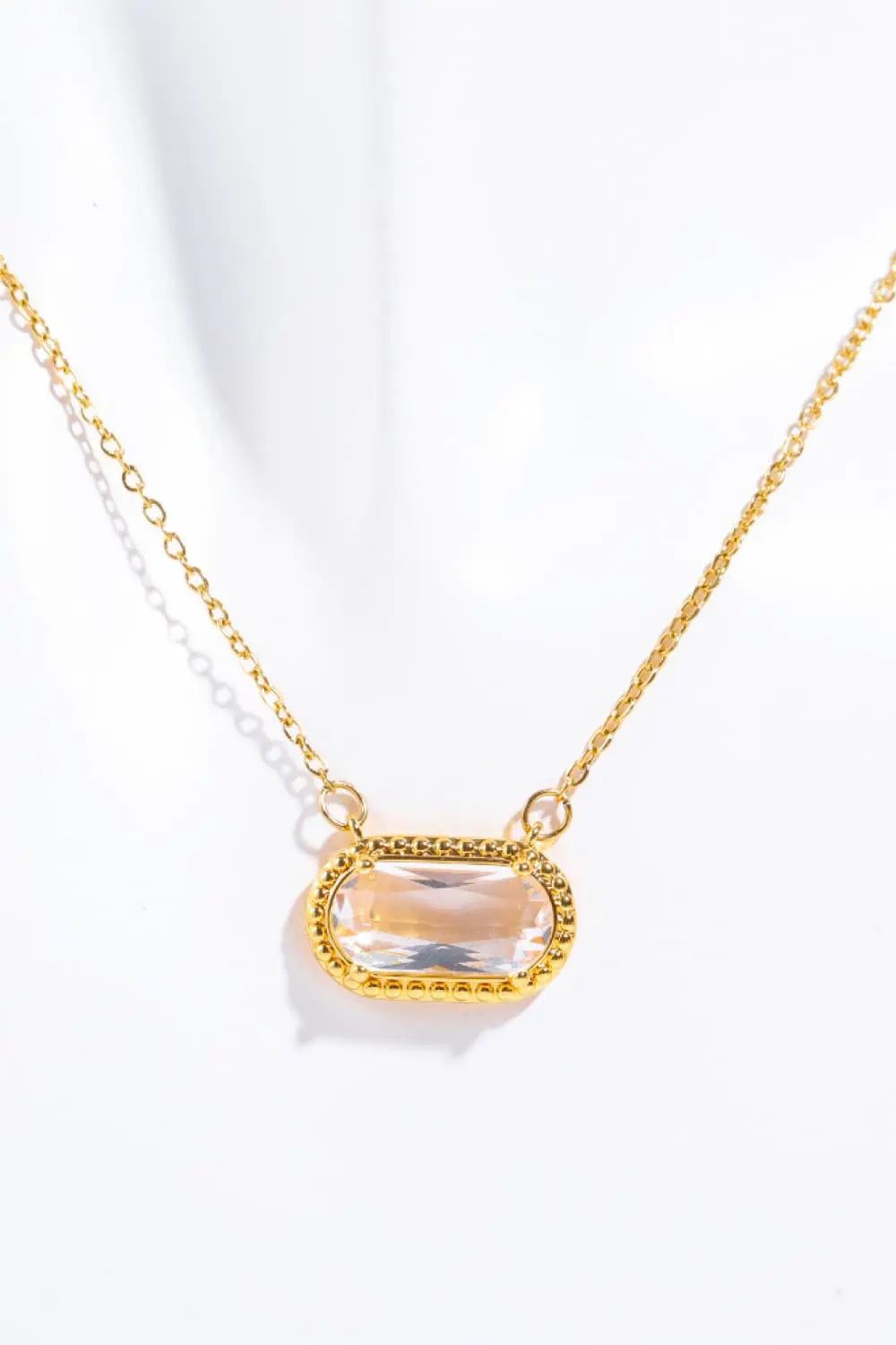 Lovcia Copper 14K Gold-Plated Pendant Necklace-Necklaces-Transparent-One Size-Transparent