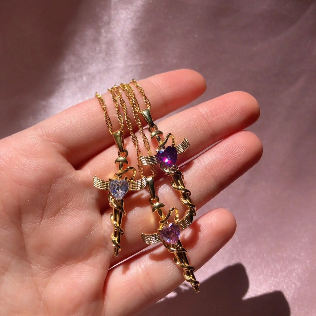 Lovcia Copper Zircon Cross Pendant Necklace-Necklaces-Style A-One Size-Style A