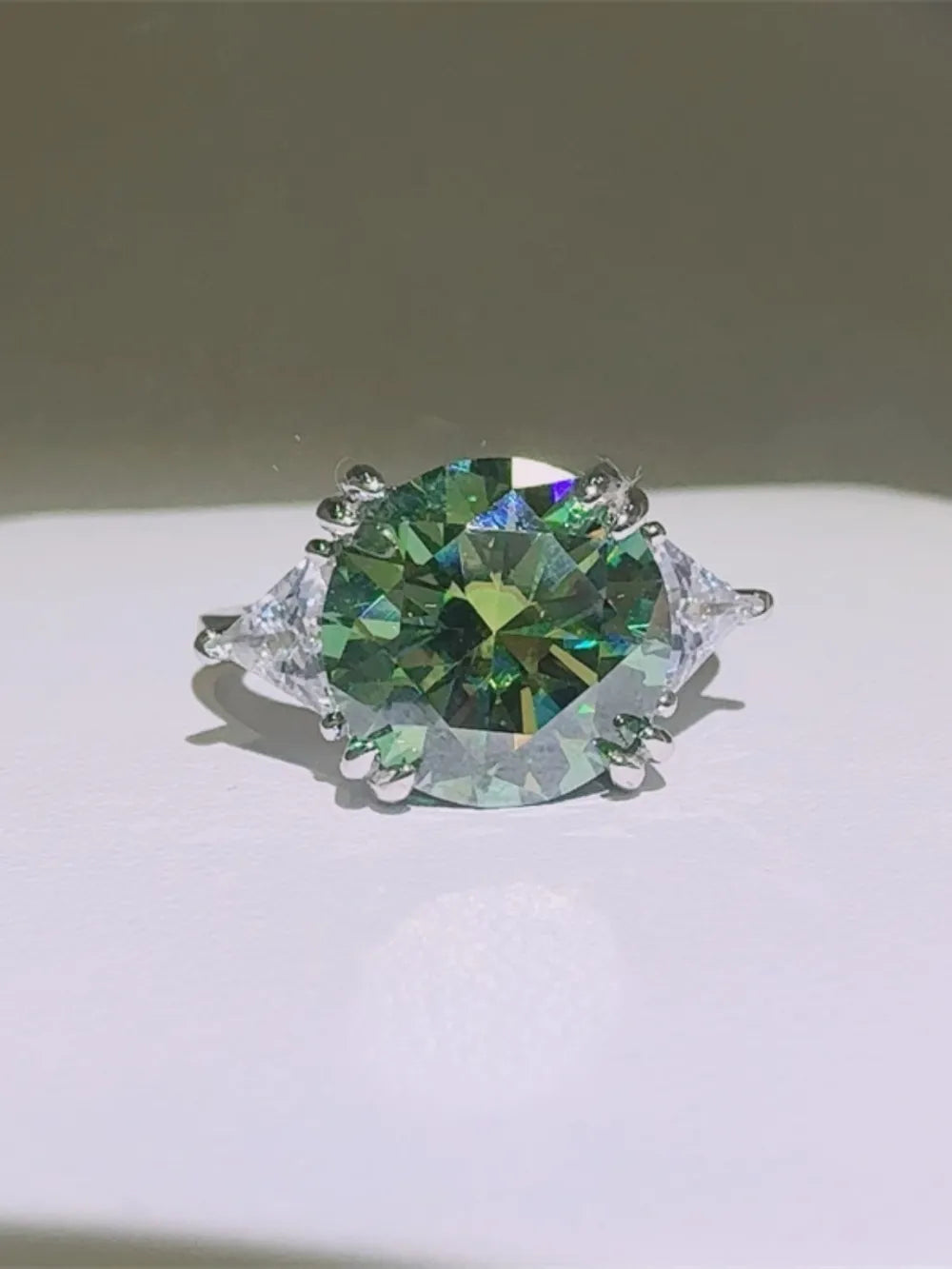 Lovcia Cosmic Sparkle 5 Carat Moissanite 925 Sterling Silver Ring for Women - Turquoise-5- - Buy latest trendy Rings for Women and Girls