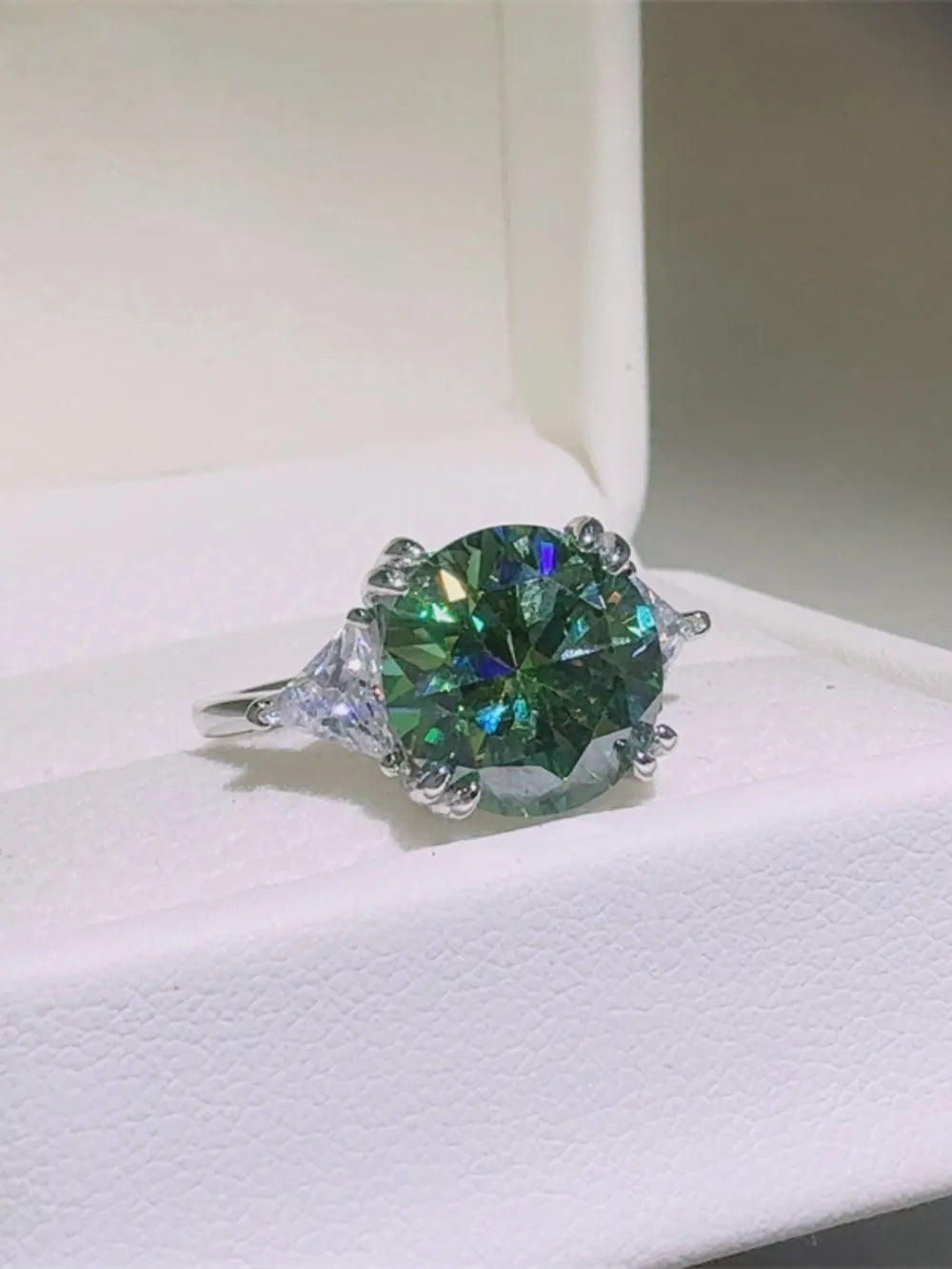 Lovcia Cosmic Sparkle 5 Carat Moissanite 925 Sterling Silver Ring for Women - Turquoise-5- - Buy latest trendy Rings for Women and Girls