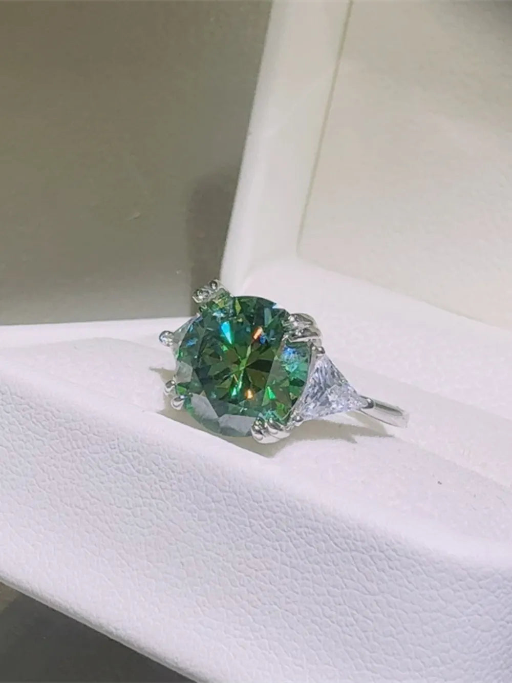 Lovcia Cosmic Sparkle 5 Carat Moissanite 925 Sterling Silver Ring for Women - Turquoise-5- - Buy latest trendy Rings for Women and Girls