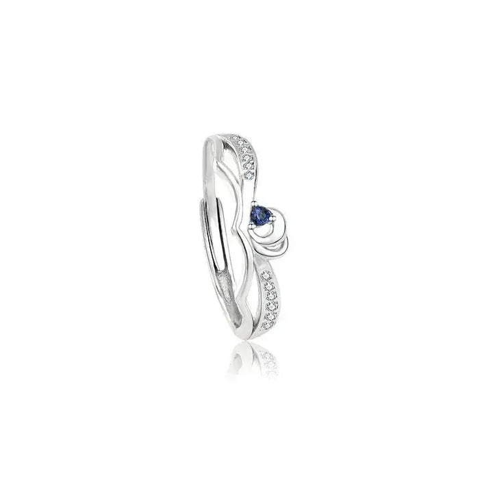 Classic CZ Safe Haven 925 Sterling Silver Adjustable Promise Ring LOVCIA