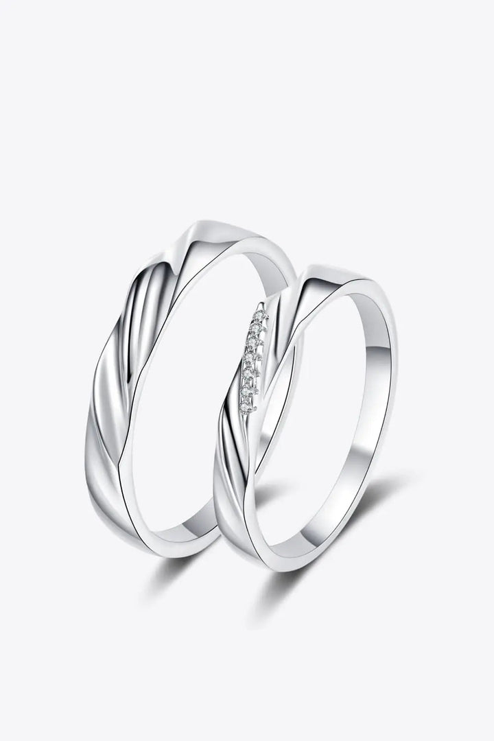 Minimalist 925 Sterling Silver Rhodium-Plated Ring LOVCIA