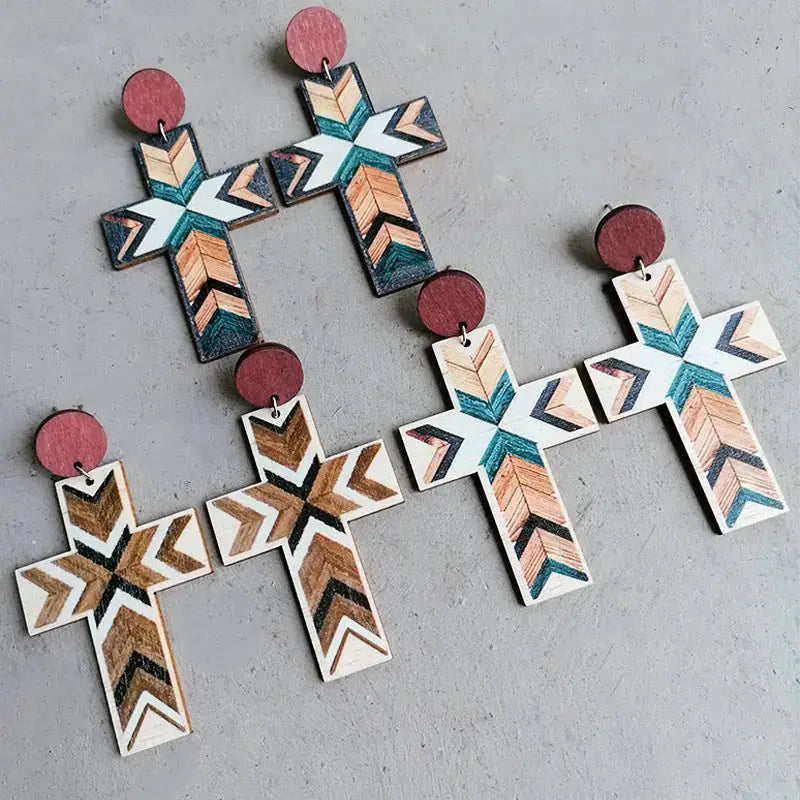 Lovcia Cross Drop Earrings-Earrings-Style A-One Size-Style A