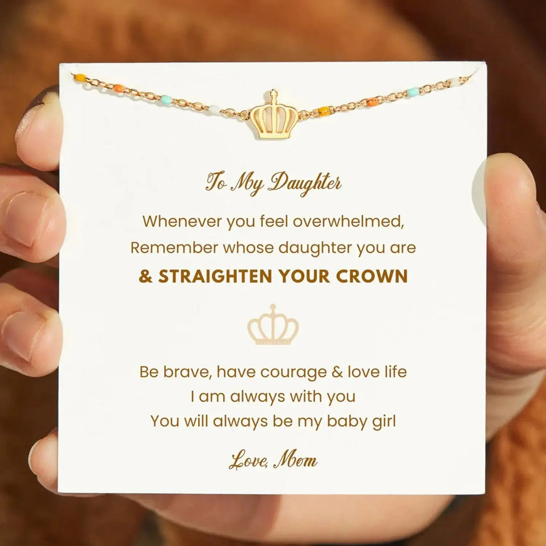 Lovcia Crown Shape 18K Gold-Plated Bead Bracelet-Bracelets-Gold-One Size-Gold