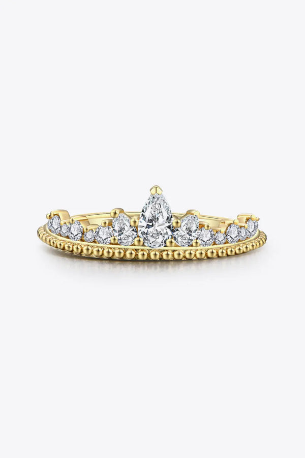 Lovcia Crown Shape Moissanite Ring-Rings-Gold-4-Gold
