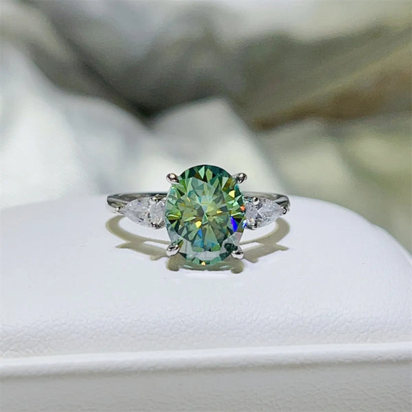 Lovcia Crsytal Lime 3 Carat Moissanite 925 Sterling Silver Ring for Women - Lime-5- - Buy latest trendy Rings for Women and Girls