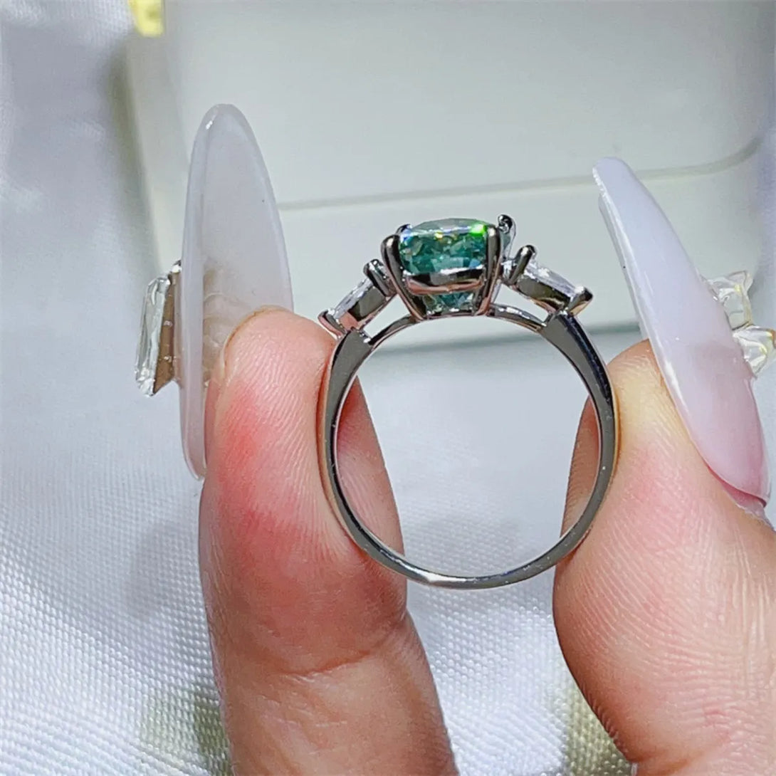 Lovcia Crsytal Lime 3 Carat Moissanite 925 Sterling Silver Ring for Women - Lime-5- - Buy latest trendy Rings for Women and Girls