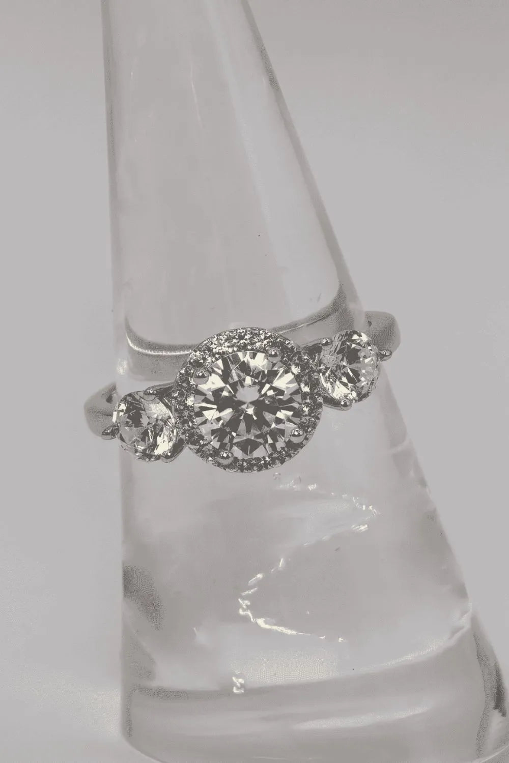 Lovcia Crystal Brilliance 1 Carat Moissanite 925 Sterling Silver Ring for Women - Silver-5- - Buy latest trendy Rings for Women and Girls