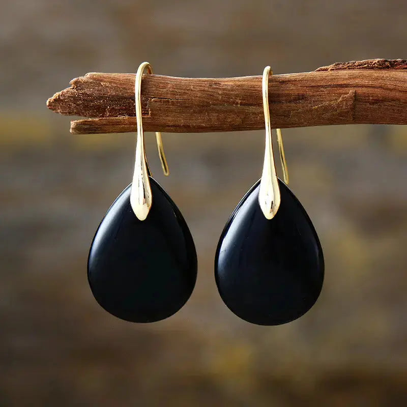 Lovcia Crystal Dangle Earrings-Earrings-Black-One Size-Black