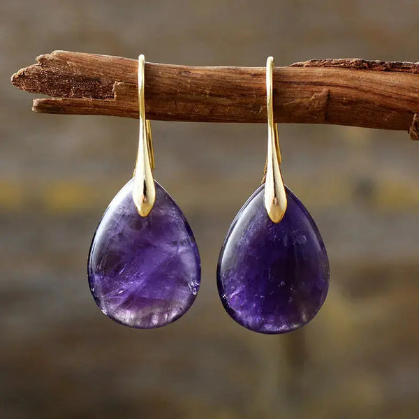 Lovcia Crystal Dangle Earrings-Earrings-Violet-One Size-Violet