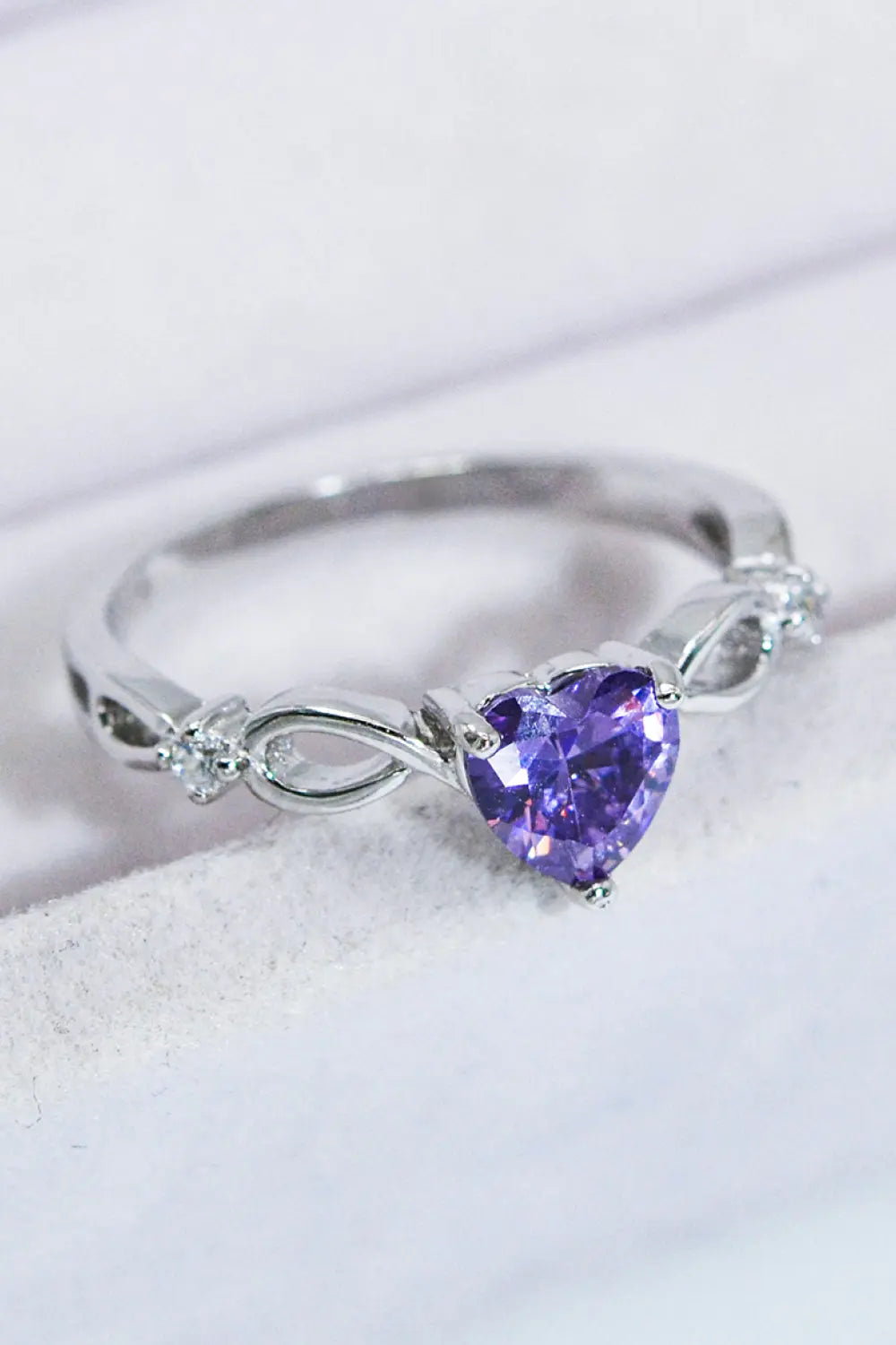 Lovcia Crystal Heart 925 Sterling Silver Ring-Rings-Silver-5-Silver