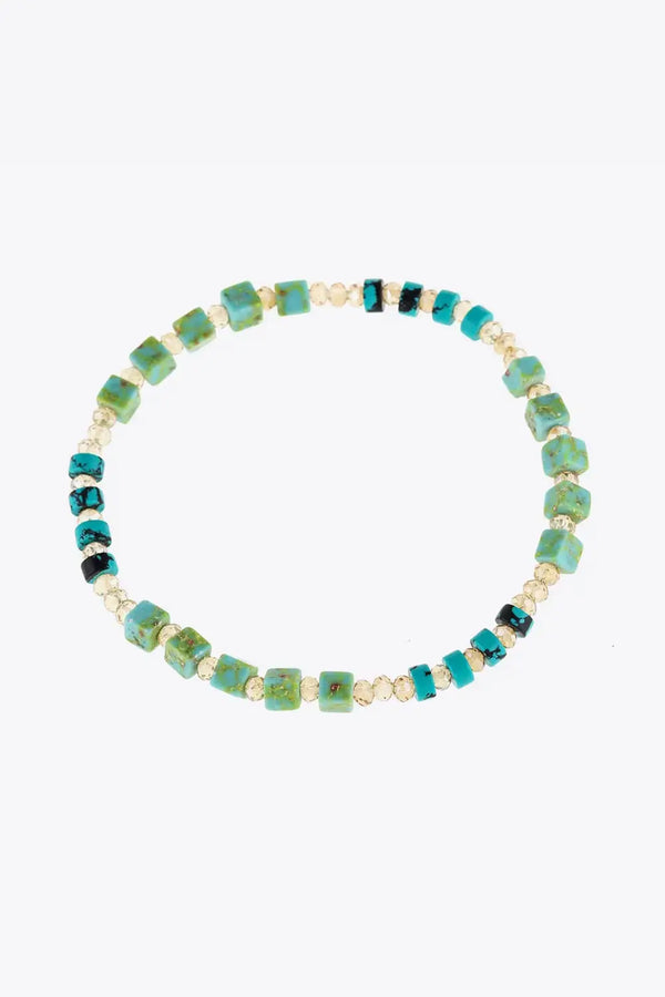 Lovcia Crystal & Natural Stone Bracelet-Bracelets-Gum Leaf-One Size-Gum Leaf