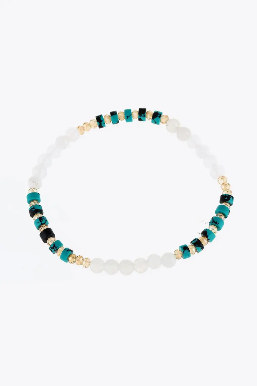 Lovcia Crystal & Natural Stone Bracelet-Bracelets-Turquoise-One Size-Turquoise