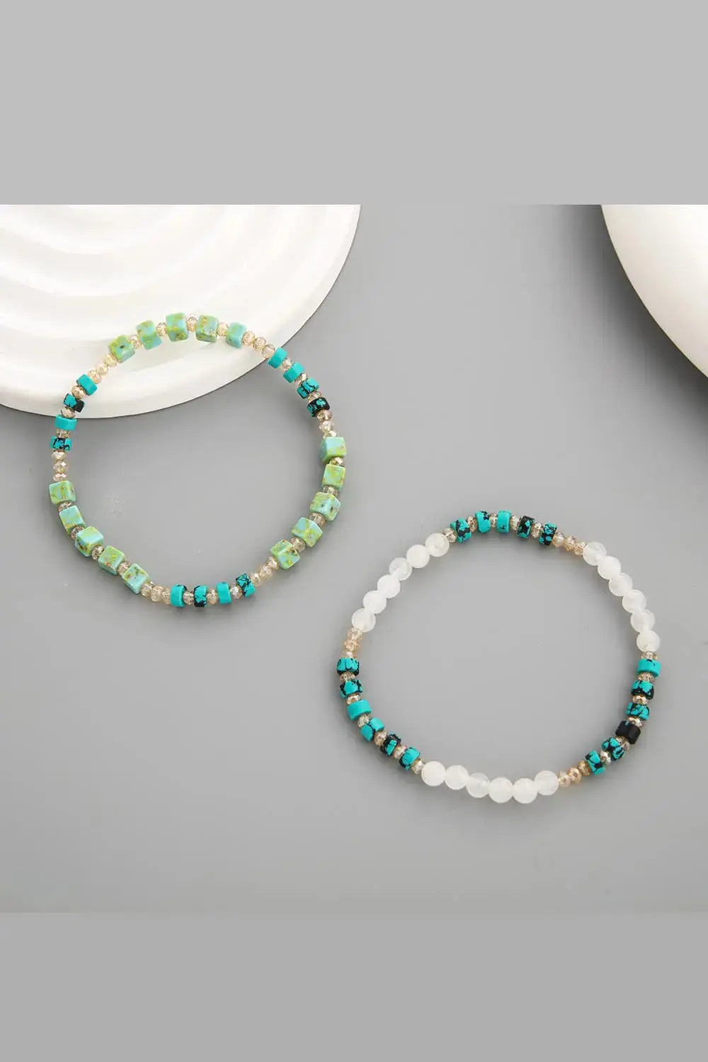 Lovcia Crystal & Natural Stone Bracelet-Bracelets-Turquoise-One Size-Turquoise