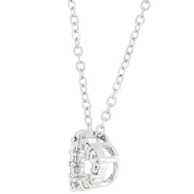 Lovcia Cubic Zirconia Heart Shape Sparkling Pendant-Pendants-