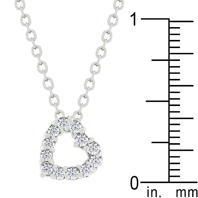 Lovcia Cubic Zirconia Heart Shape Sparkling Pendant-Pendants-