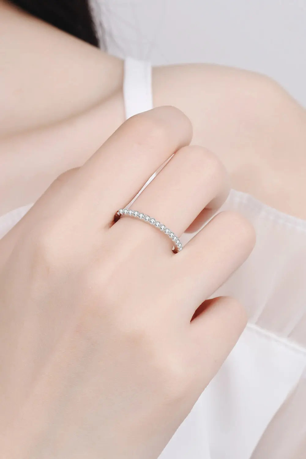 Lovcia Curious Time 925 Sterling Silver Moissanite Ring-Rings-Silver-5-Silver