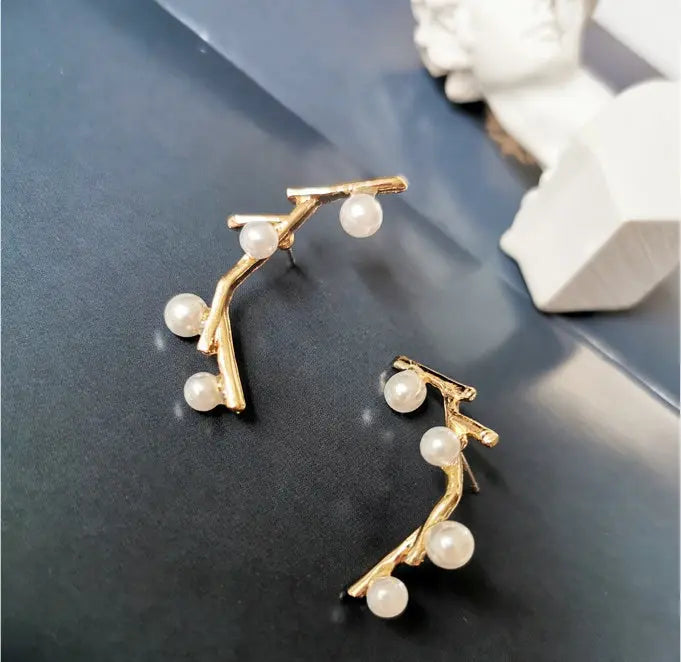 Lovcia Customizable Pearl Mesh Earrings for Women-Earrings-default-default