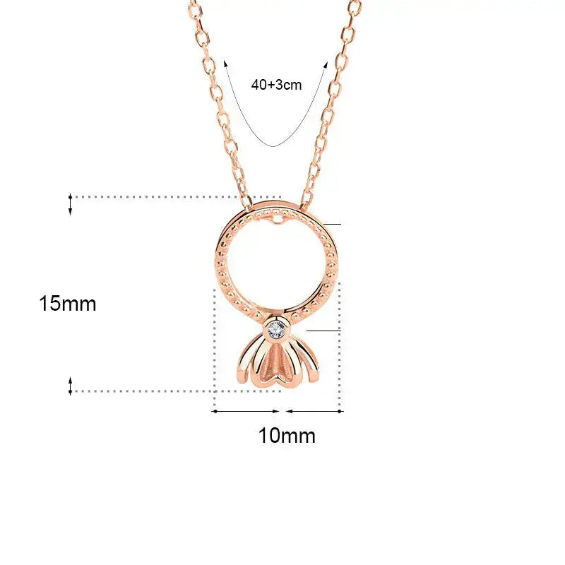 Lovcia Cute Hollow CZ Goldfish 925 Sterling Silver Necklace-Necklaces-Silver-Silver