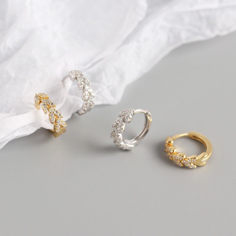 Lovcia CZ Hearts 925 Sterling Silver Hoop Earrings Gold-Earrings-Yellow Gold-Yellow Gold