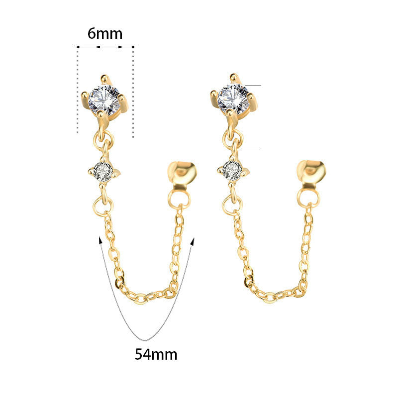 Lovcia Dazzling 925 Sterling Silver Leverback Earrings for Women with AAA Cubic Zirconia-Earrings-14K Yellow Gold-14K Yellow Gold