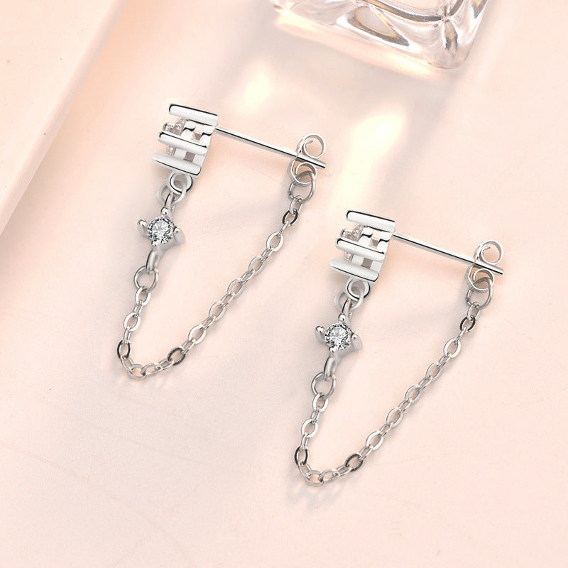 Lovcia Dazzling 925 Sterling Silver Leverback Earrings for Women with AAA Cubic Zirconia-Earrings-Silver-Silver