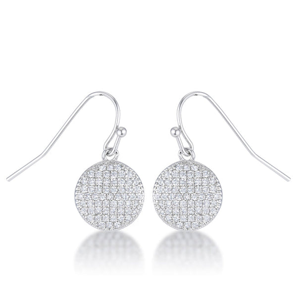 Lovcia Dazzling .6 Ct CZ Disk Earrings-Earrings-