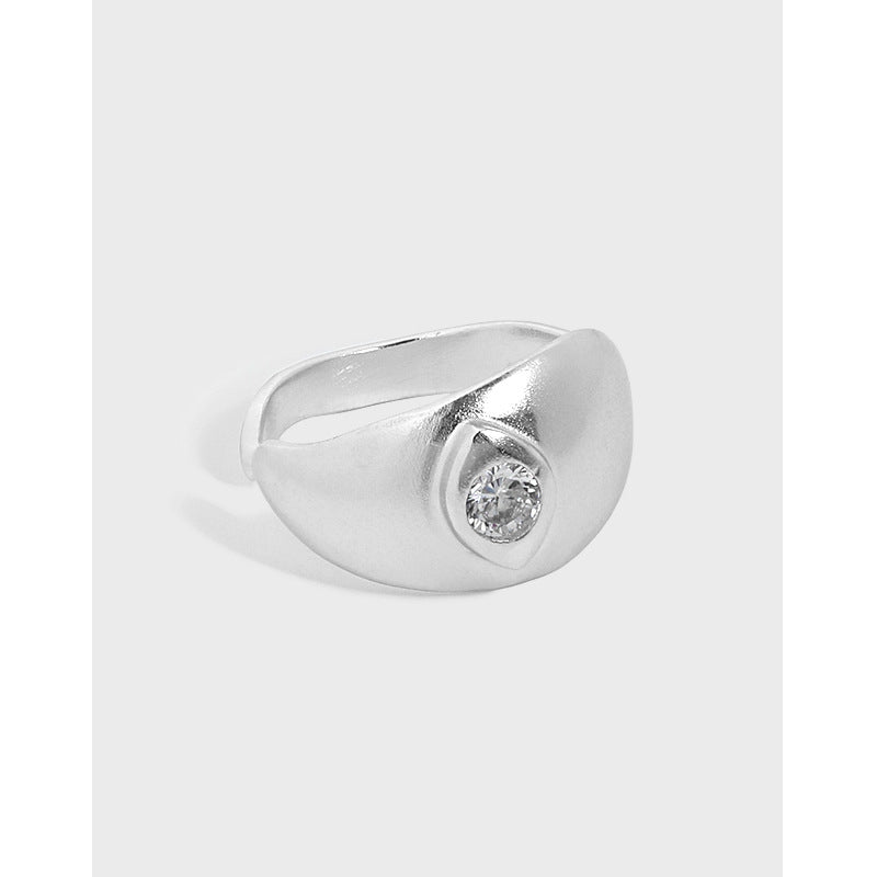 Lovcia Devil's Eye CZ Ring Gold Tone Adjustable 925-Rings-Yellow Gold-Yellow Gold