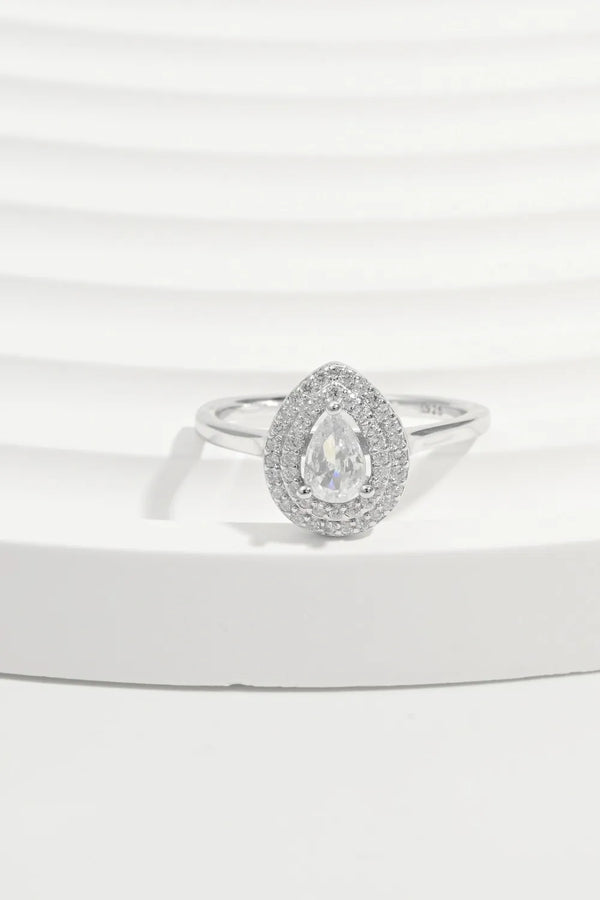 Lovcia Dewdrop 925 Sterling Silver Inland Zircon Ring for Women - Silver-6- - Buy latest trendy Rings for Women and Girls