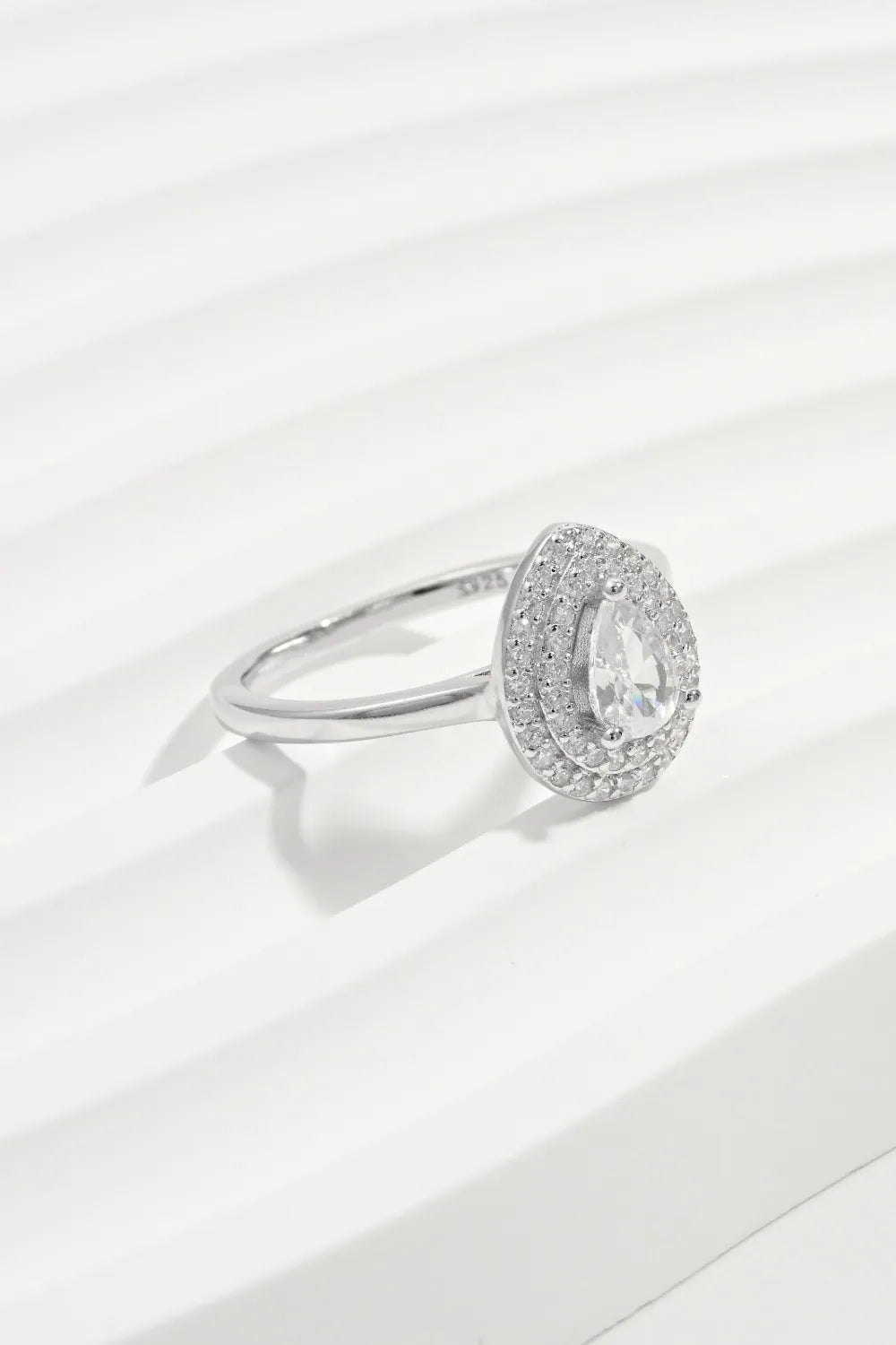 Lovcia Dewdrop 925 Sterling Silver Inland Zircon Ring for Women - Silver-6- - Buy latest trendy Rings for Women and Girls