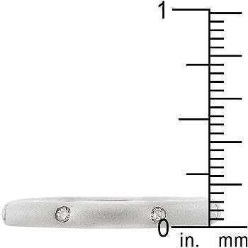 Lovcia Divine Grace Elegant Matte Silver Eternity Band-Rings-5-5