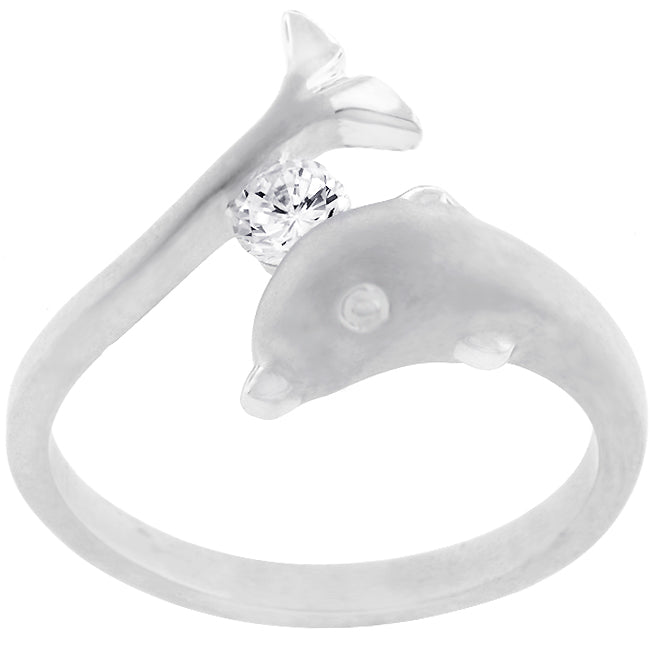 Lovcia Dolphin Elegance Tension Set Ring-Rings-5-5