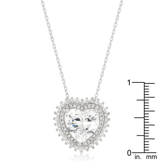 Lovcia Double Halo Heart Necklace-Pendants-