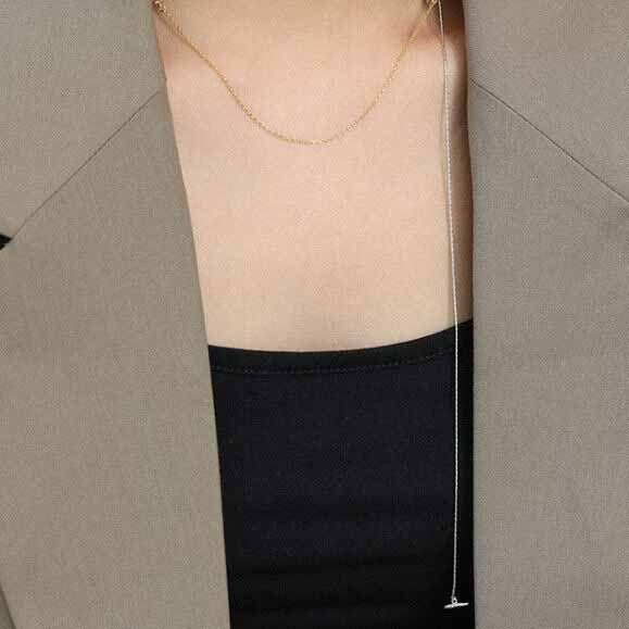 Lovcia Double Layer OT Shape 925 Sterling Silver Necklace-Necklaces-