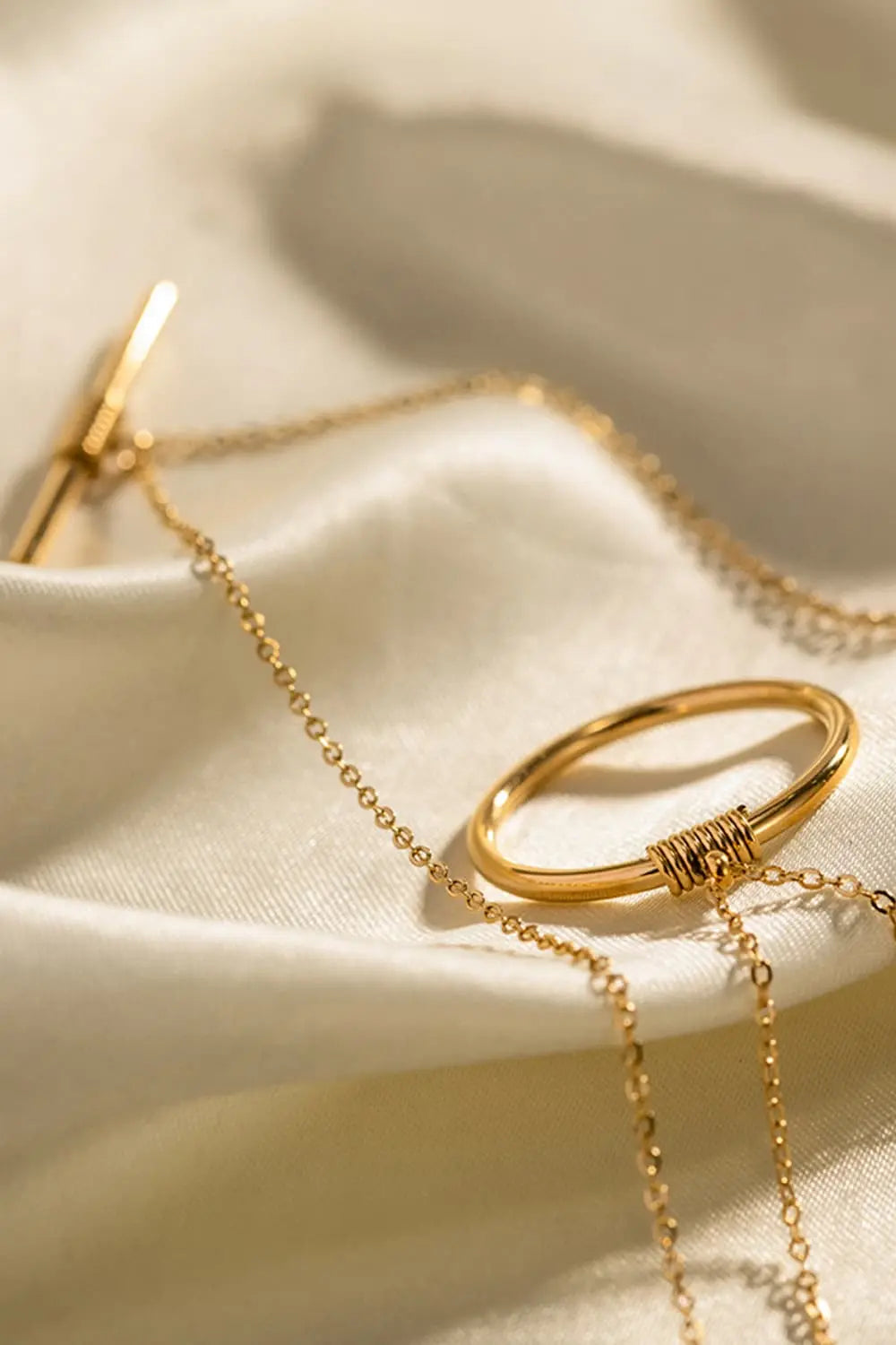 Lovcia Double-Layered Stainless Steel Necklace-Necklaces-Gold-One Size-Gold