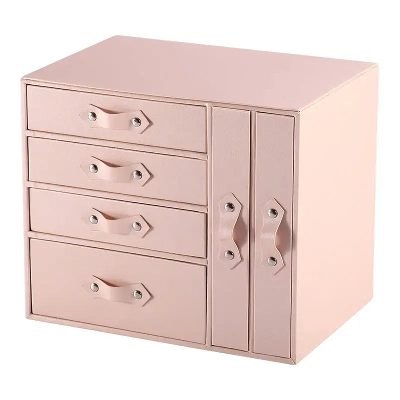 Lovcia Elegance Multi-layer Compartment Jewellery Storage Box-Jewelry Storage Box-Pink-Pink