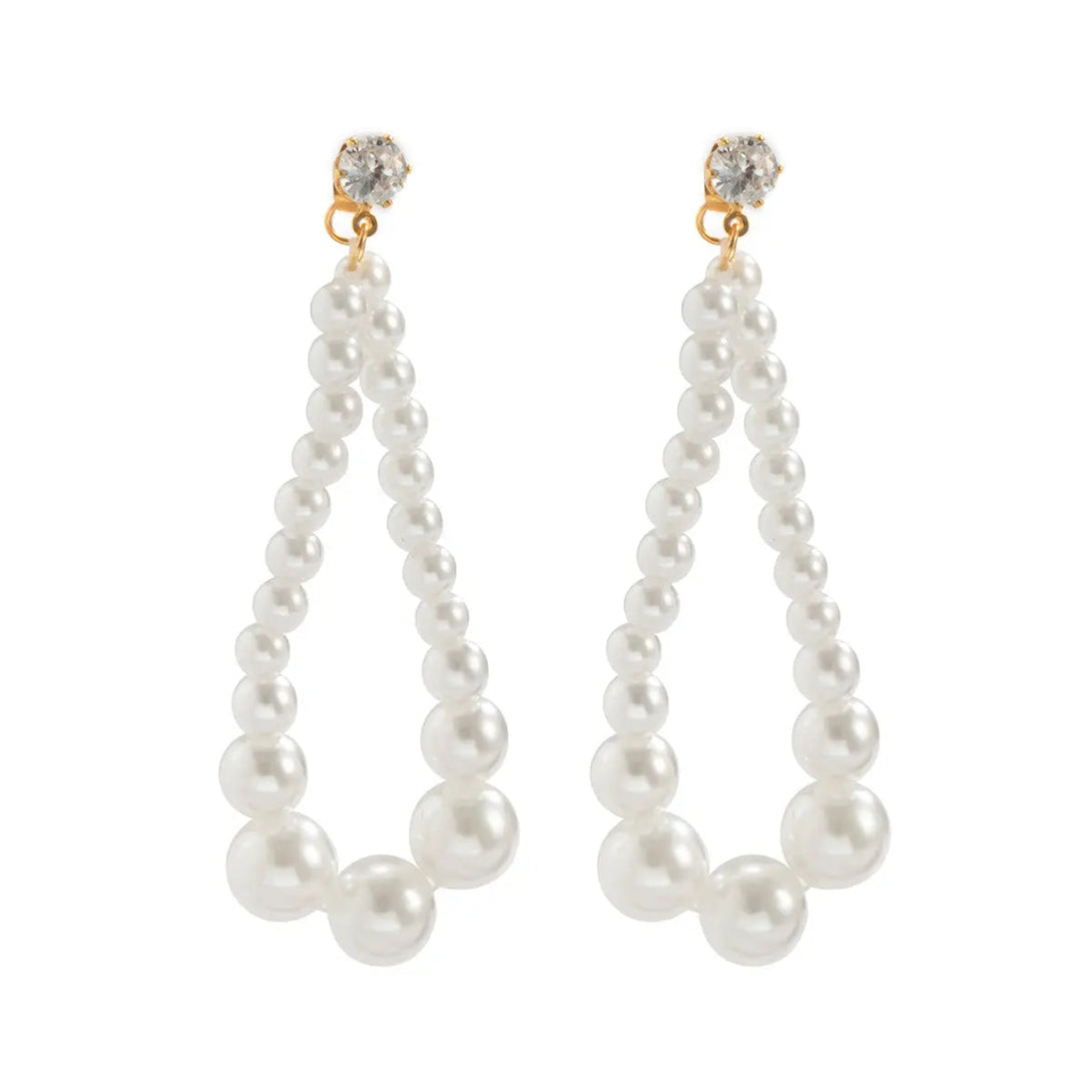 Lovcia Elegant 14K Gold-Plated Sterling Silver Pearl Stud Earrings for Women-Earrings-Gold2382-Gold2382