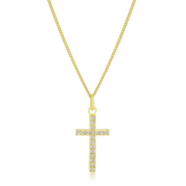Lovcia Elegant 18k Gold-Plated Cross Pendant-Pendants-