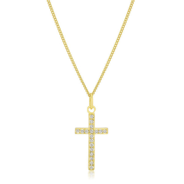 Buy LOVCIA Elegant 18k Gold-Plated Cross Pendant - Latest Stylish Pendants for Women