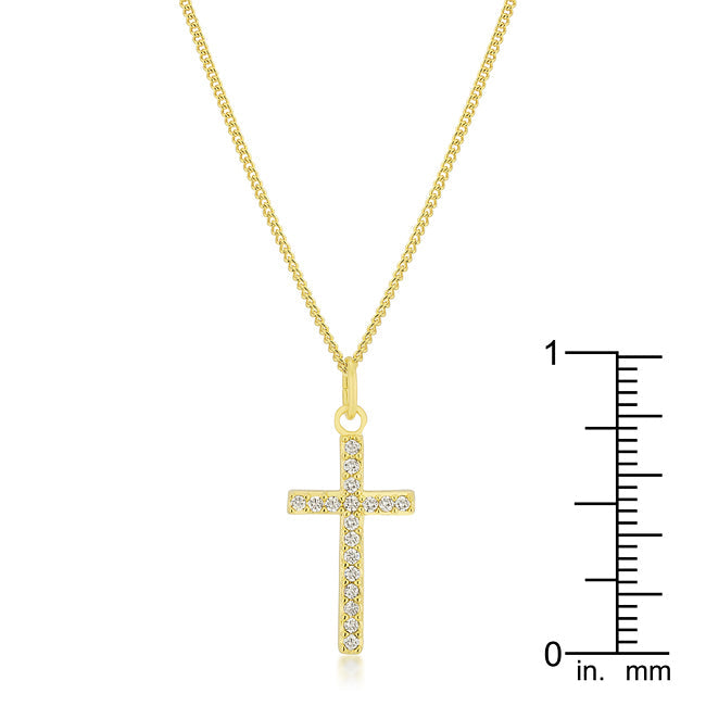 Lovcia Elegant 18k Gold-Plated Cross Pendant-Pendants-