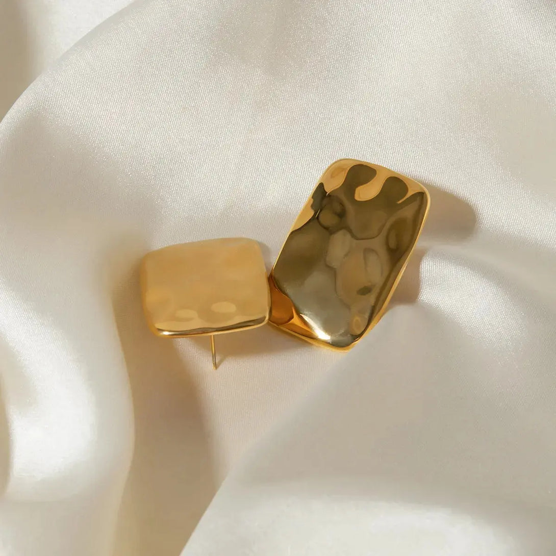Lovcia Elegant 18K Gold-Plated Geometric Earrings for Women-Earrings-Gold-One Size-Gold
