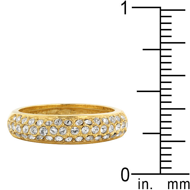 Lovcia Elegant 18k Gold-Plated Pave Crystal Band-Rings-5-5