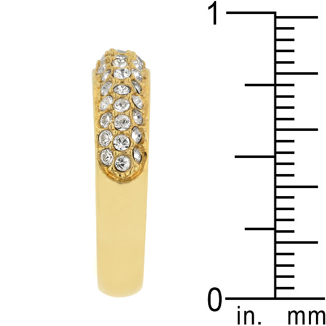 Lovcia Elegant 18k Gold-Plated Pave Crystal Band-Rings-5-5