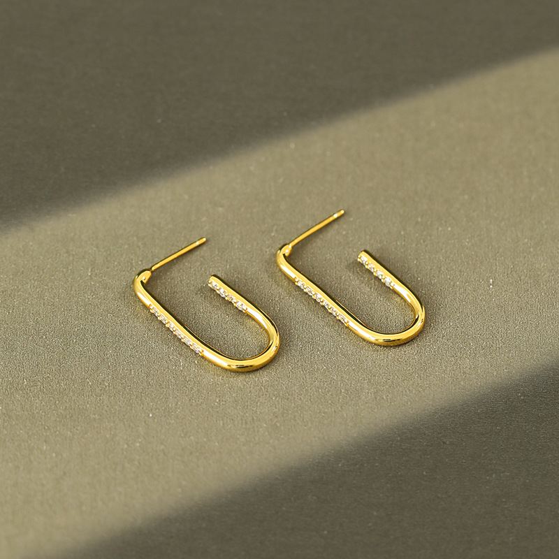 Lovcia Elegant 925 Sterling Silver Earrings for Women with AAA Cubic Zirconia and 18K Gold Plating-Earrings-Yellow Gold-Yellow Gold