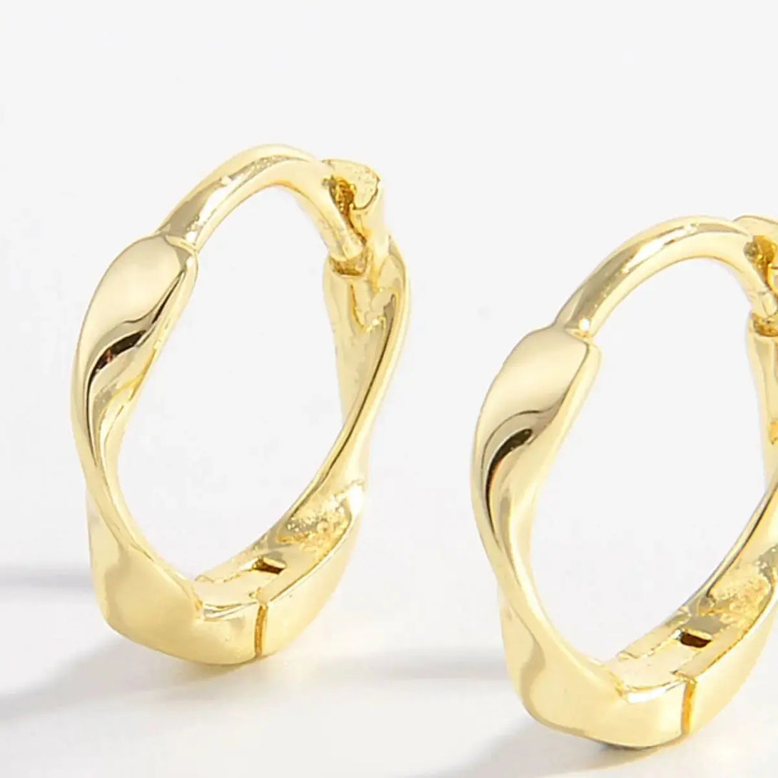 Lovcia Elegant 925 Sterling Silver & Gold-Plated Hoop Earrings for Women-Earrings-Gold-One Size-Gold