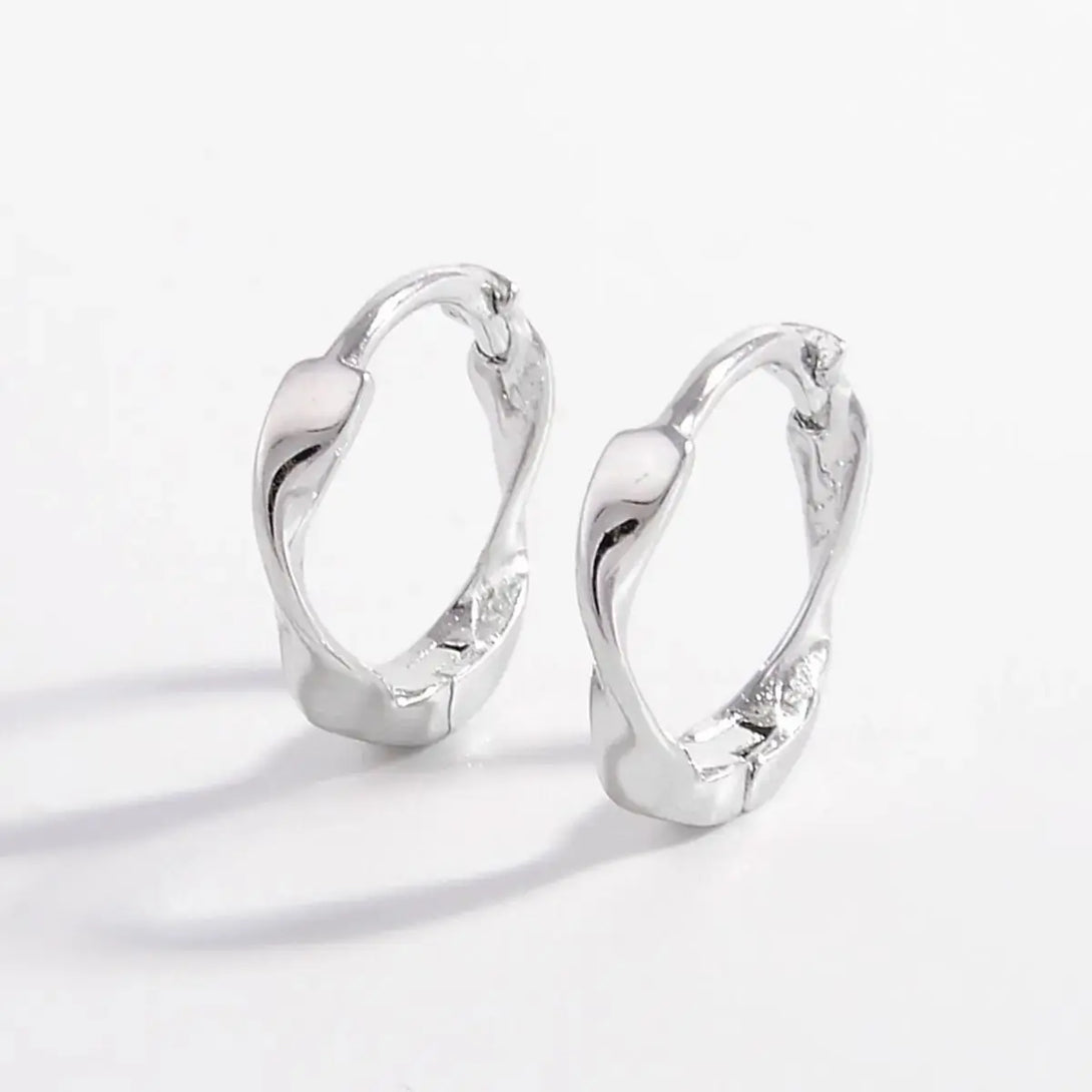 Lovcia Elegant 925 Sterling Silver & Gold-Plated Hoop Earrings for Women-Earrings-Gold-One Size-Gold