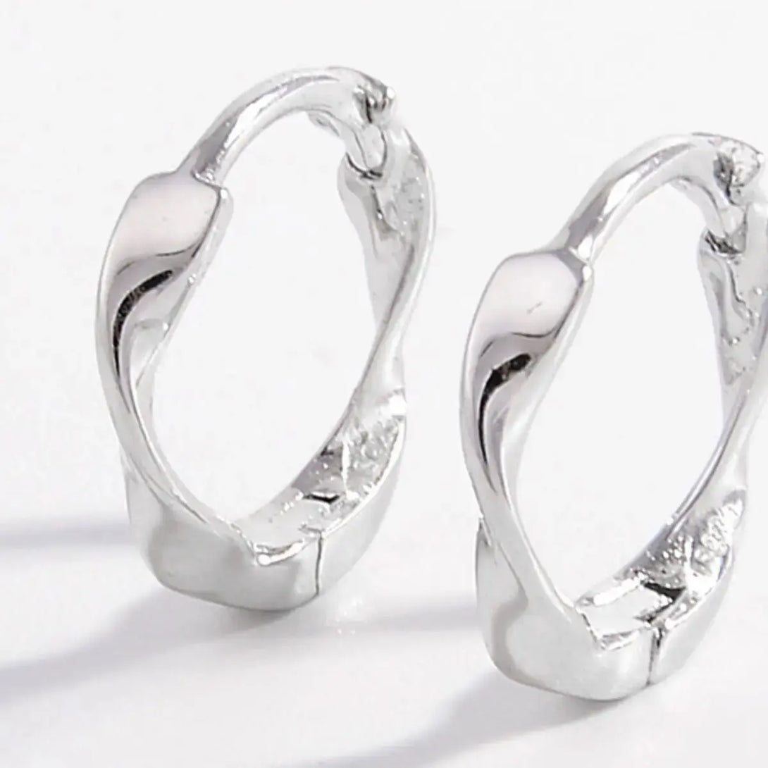 Lovcia Elegant 925 Sterling Silver & Gold-Plated Hoop Earrings for Women-Earrings-Gold-One Size-Gold