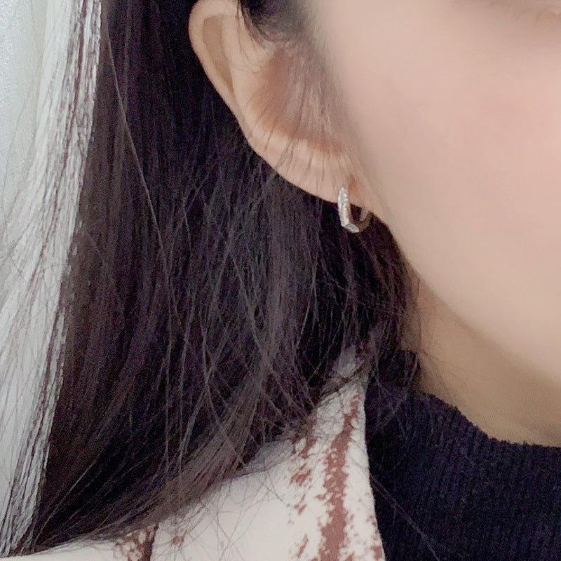 Lovcia Elegant 925 Sterling Silver Mini Hoop Earrings for Women with AAA Cubic Zirconia-Earrings-Yellow Gold-Yellow Gold