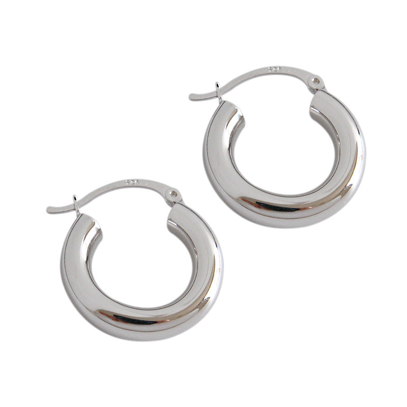 Lovcia Elegant 925 Sterling Silver Tiny Huggie Hoop Earrings for Women with 18K Gold/Rhodium Plating-Earrings-Yellow Gold-Yellow Gold